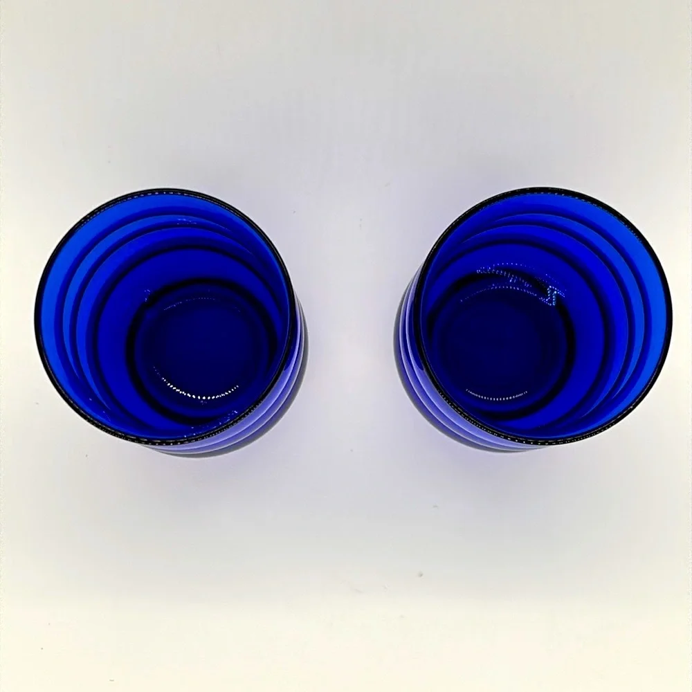 Vintage Set Of 2 Harpo 4 Ounce Flat Tumbler By Louie Glass Company